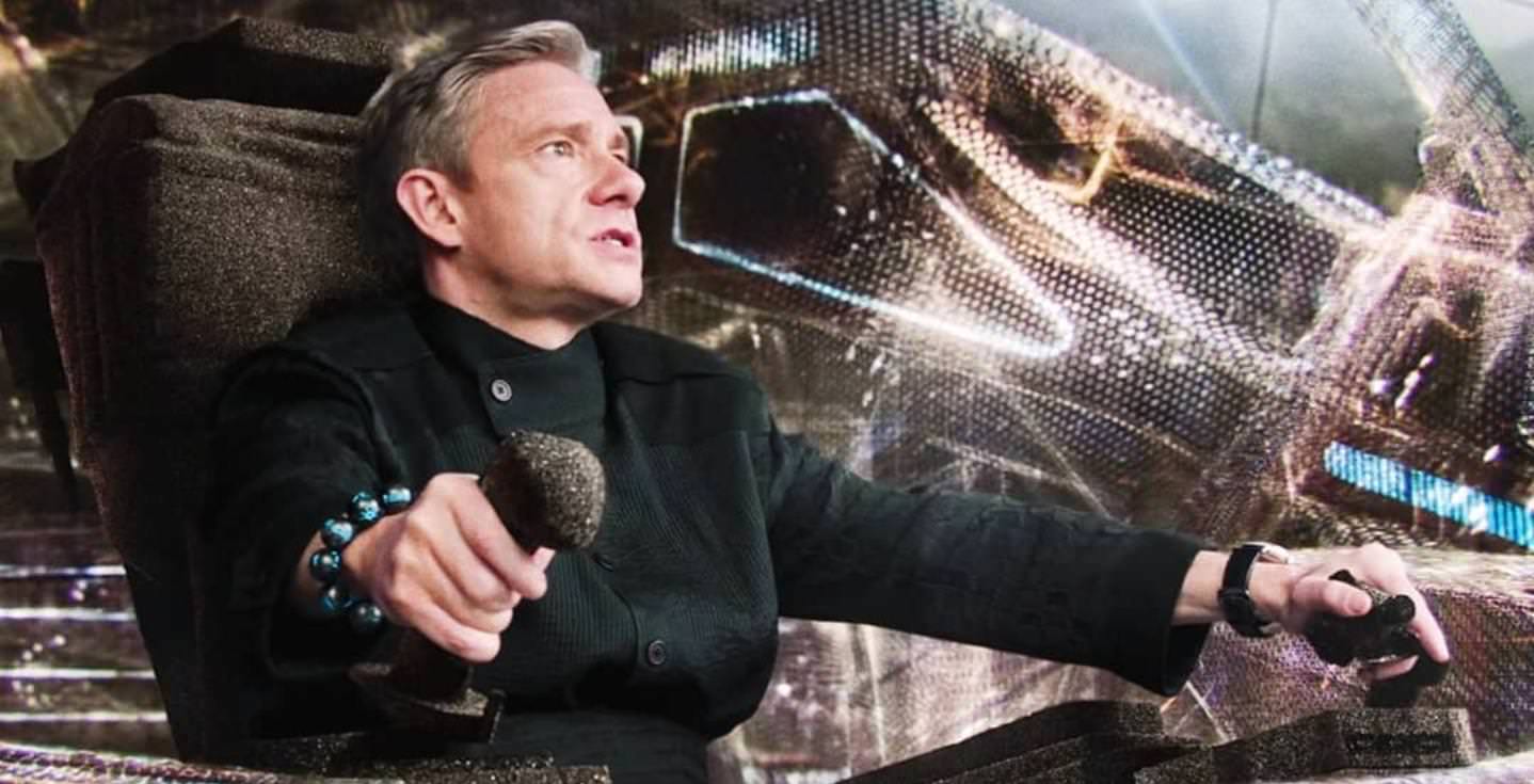 Martin Freeman in action as Everett Ross in 'Black Panther'