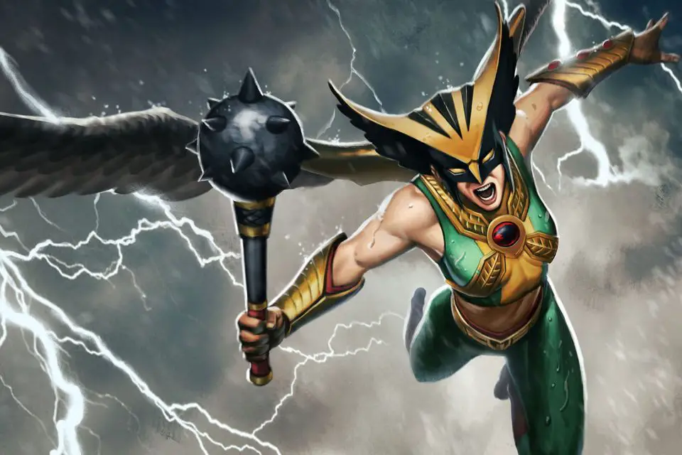 Hawkgirl in action