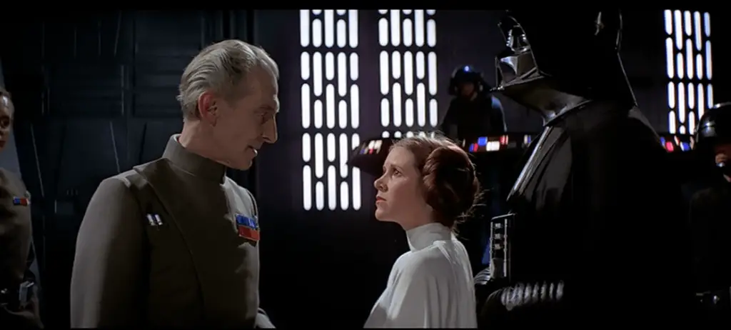 A New Hope - Tarkin, Vader and Leia