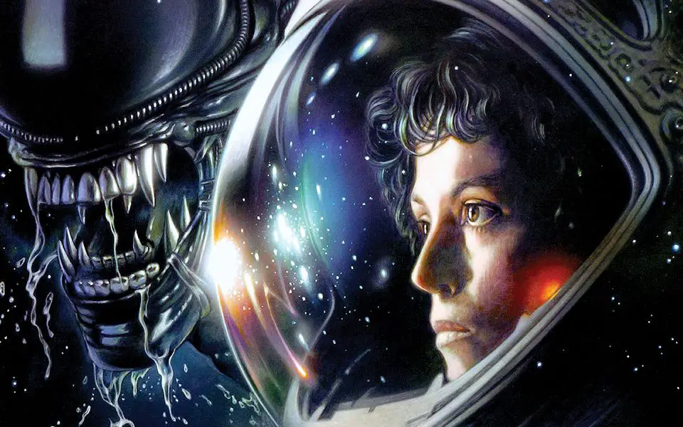 Alien - the alien and Ripley