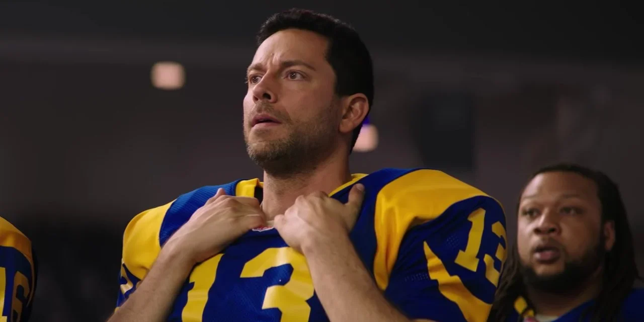 American Underdog - Levi as Warner in football uniform of Rams